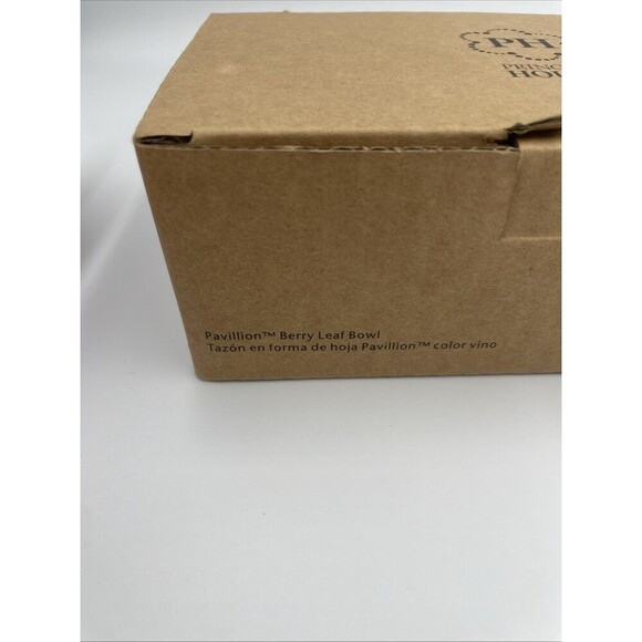 A Princess House Exclusive Pavillion Leaf Dish Bowl Ceramic Berry - Picture 5 of 6